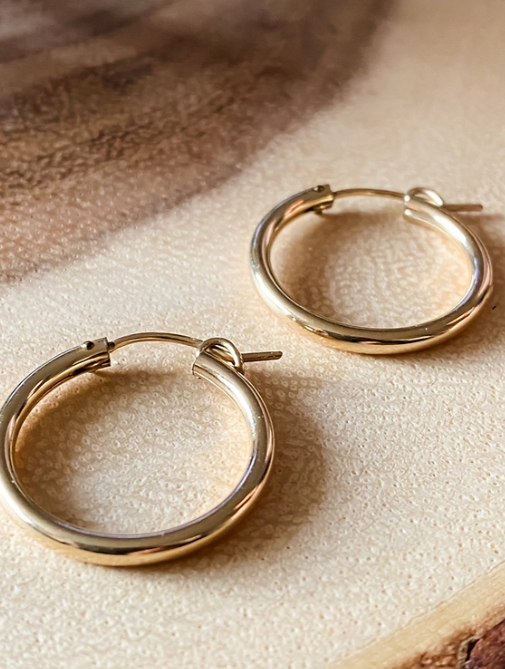 14K GF Hoop Earrings 2 mm
