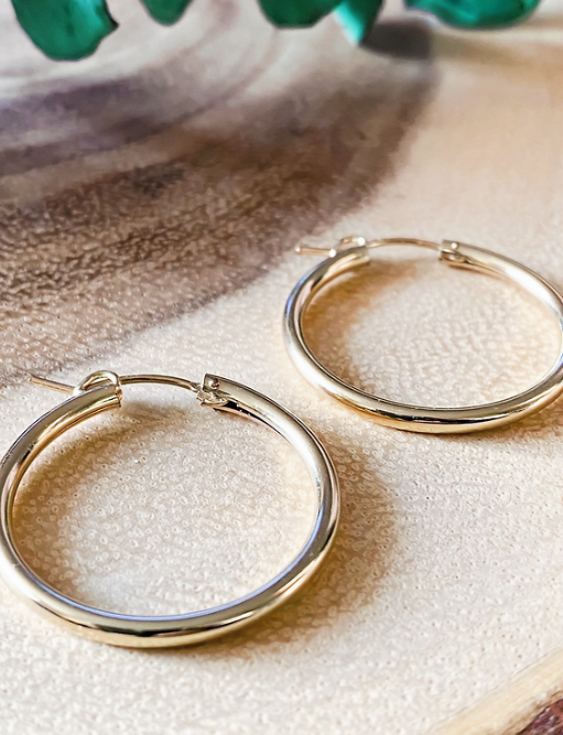 14K GF Hoop Earrings 2 mm
