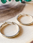 Classic 14K Gold-Filled Hoop Earrings – 2 mm Sleek Minimalist Jewelry