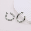 Classic 2.5 cm Hoop Earrings – Sleek Stainless Steel Jewelry