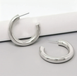 Classic 2.5 cm Hoop Earrings – Sleek Stainless Steel Jewelry