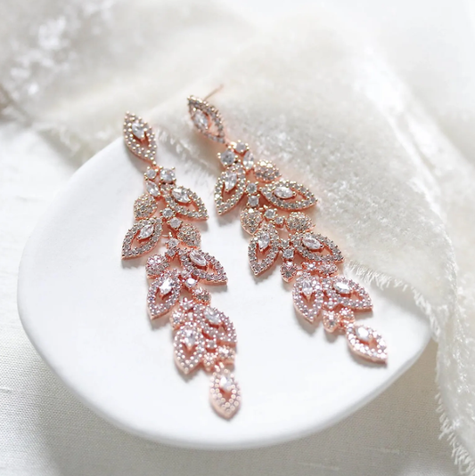 Wedding Crystal Rhinestone Drop Dangle Earrings