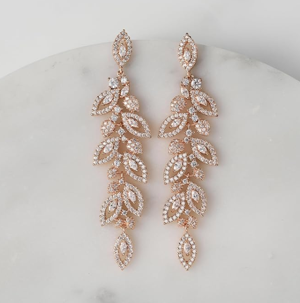 Wedding Crystal Rhinestone Drop Dangle Earrings