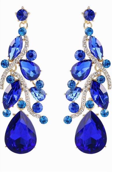Women's Bohemian Boho Crystal Wedding Bridal Multiple Teardrop Chandelier Screw