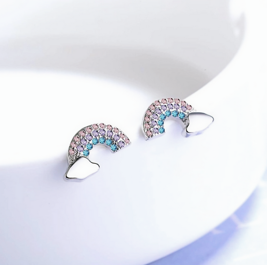 Rainbow Stud Earrings