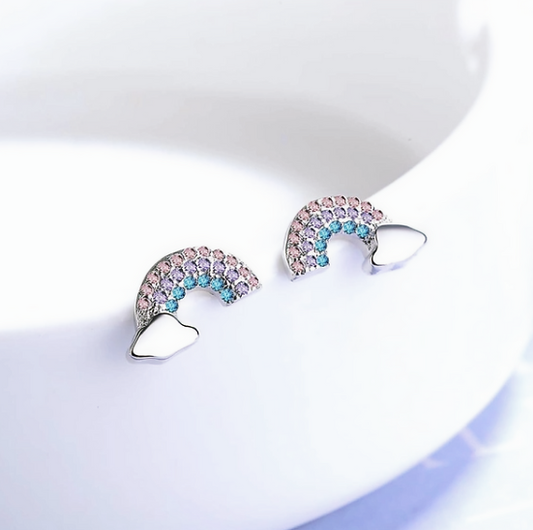 Rainbow Stud Earrings