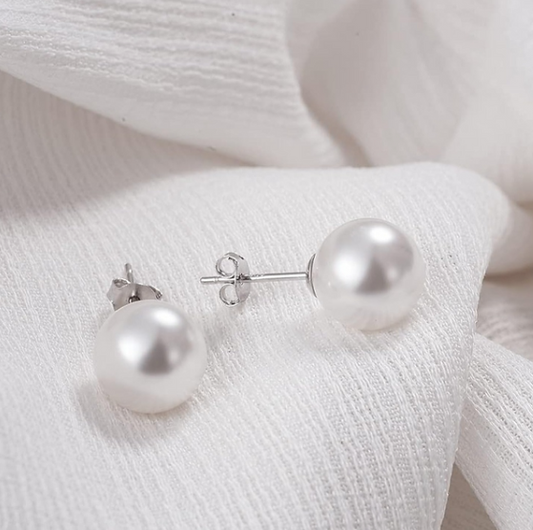 Small Pearl Stud Earrings