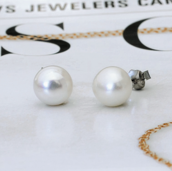 Small Pearl Stud Earrings
