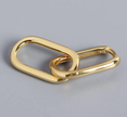 Chunky Chain Link Hoop Earrings – Bold Modern Gold-Tone Jewelry