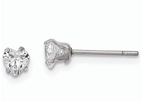 Romantic Heart-Shaped Sparkle Studs – Dainty Gift Jewelry