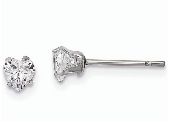 Romantic Heart-Shaped Sparkle Studs – Dainty Gift Jewelry
