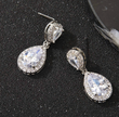 Sparkling Teardrop CZ Wedding Earrings – Durable Stainless Steel Jewelry