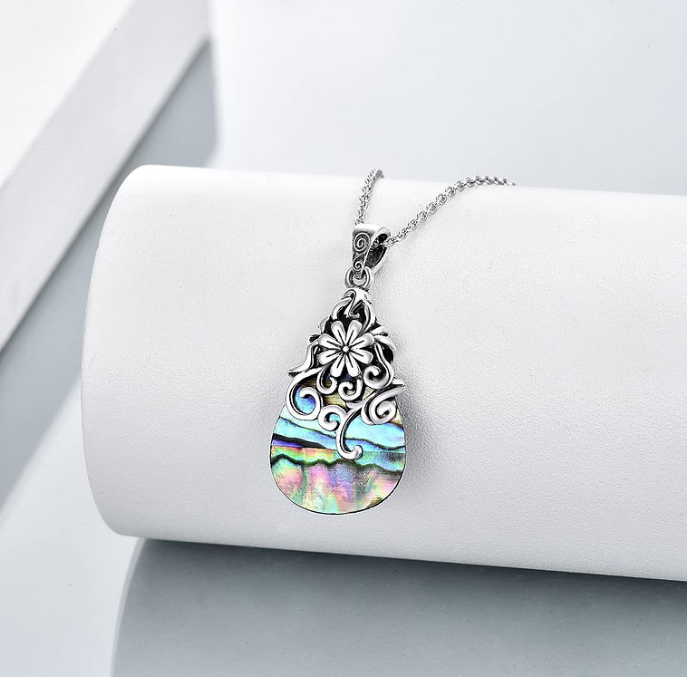 Sterling Silver With Abalone Shell