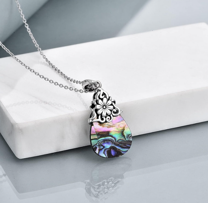 Sterling Silver With Abalone Shell