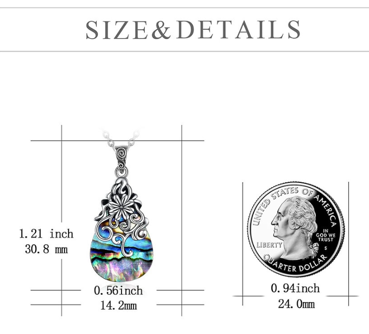 Sterling Silver With Abalone Shell