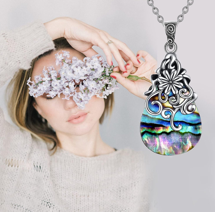 Sterling Silver With Abalone Shell