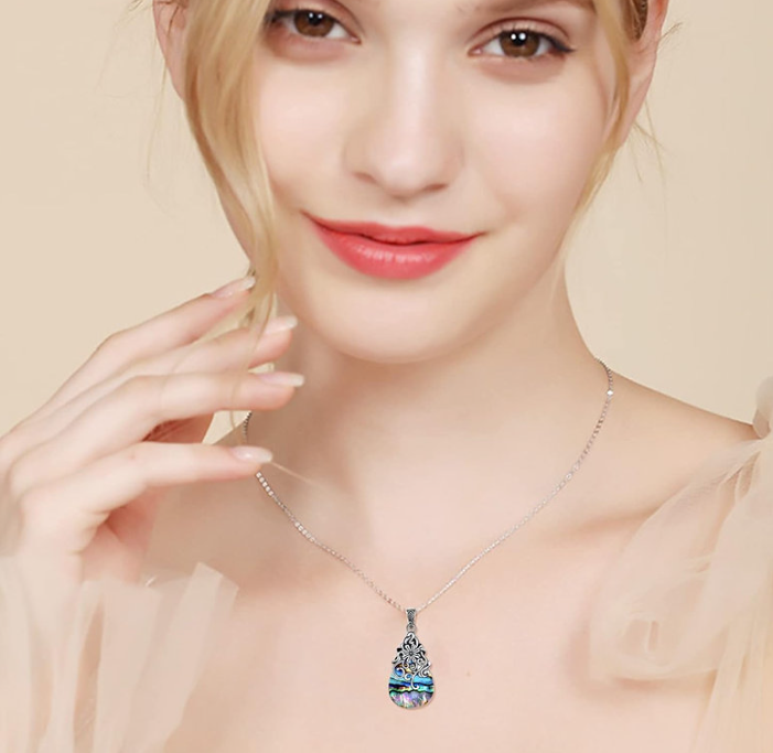 Sterling Silver With Abalone Shell