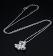 14k White Gold Plated 925 Sterling Silver Necklaces 18 Inch