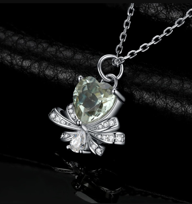 14k White Gold Plated 925 Sterling Silver Necklaces