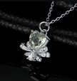 14k White Gold Plated 925 Sterling Silver Necklaces 18 Inch
