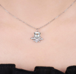 14k White Gold Plated 925 Sterling Silver Necklaces 18 Inch
