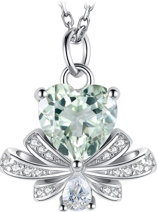14k White Gold Plated 925 Sterling Silver Necklaces