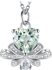 14k White Gold Plated 925 Sterling Silver Necklaces 18 Inch