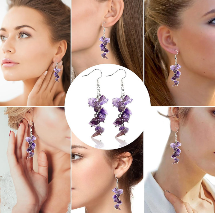 Amethyst Drop Earrings