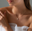 Elegant 14K Gold-Plated Cubic Zirconia Solitaire Pendant Necklace
