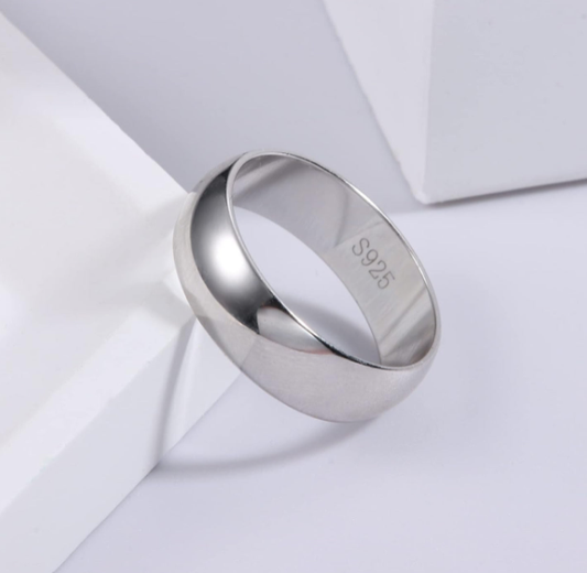 Sterling Silver Wedding Ring 5 mm