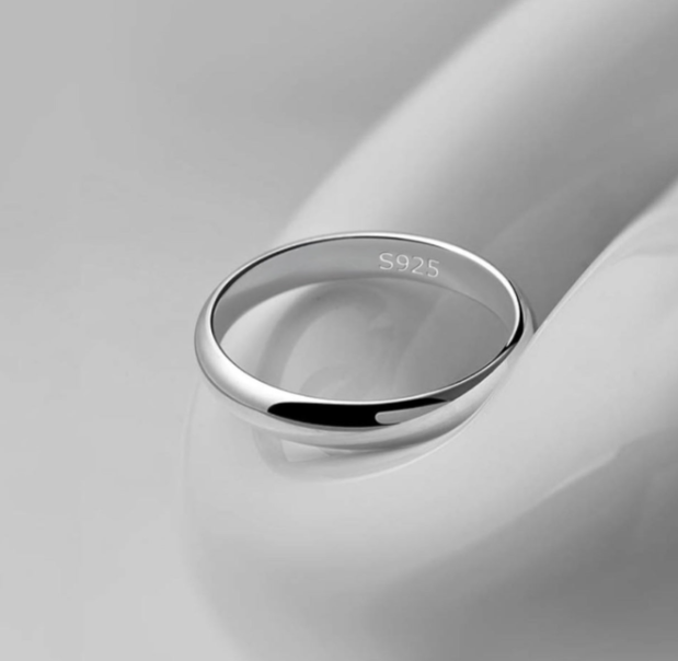 Classic 5mm Sterling Silver Wedding Band with Polished Finish