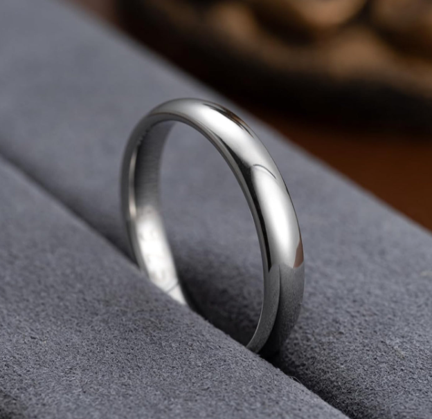 Sterling Silver Wedding Ring 5 mm