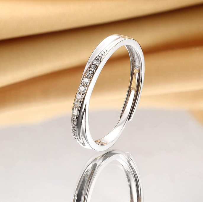 Crossover Sterling Silver Ring