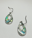 Ocean Wave Mosaic Teardrop Dangle Earrings