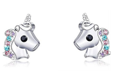 Cute Multicolor Unicorn Studs (1.5cm) – Kids Stainless Steel Jewelry