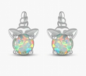 Iridescent Unicorn Stud Earrings (2cm) – Multicolor Stainless Steel for Kids
