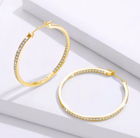 Luxury 18K Gold Plated Hoop Earrings