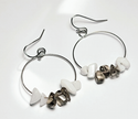 Elegant Beaded Teardrop Hoop Earrings – Stainless Steel
