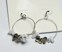 Elegant Beaded Teardrop Hoop Earrings – Stainless Steel