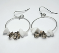 Elegant Beaded Teardrop Hoop Earrings – Stainless Steel