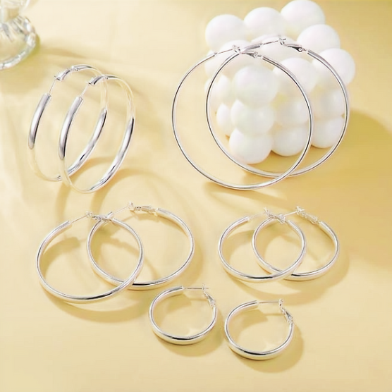 Stainless Steel Hoop Earrings 1.5 mm