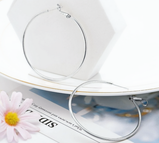 Stainless Steel Hoop Earrings 1.5 mm