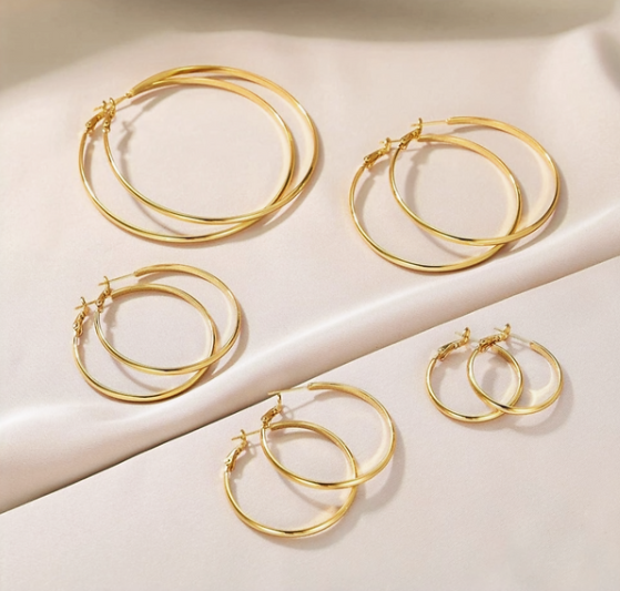 Stainless Steel Hoop Earrings 1.5 mm