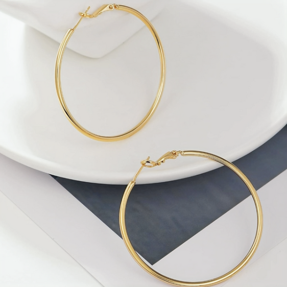 Stainless Steel Hoop Earrings 1.5 mm