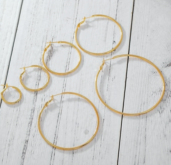 Stainless Steel Hoop Earrings 1.5 mm