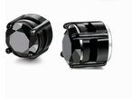 Non-Piercing Black Magnetic Earrings (6mm) – Plated Steel CZ