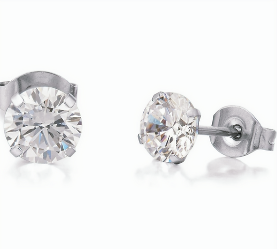 Cubic Zirconia Stud Earrings