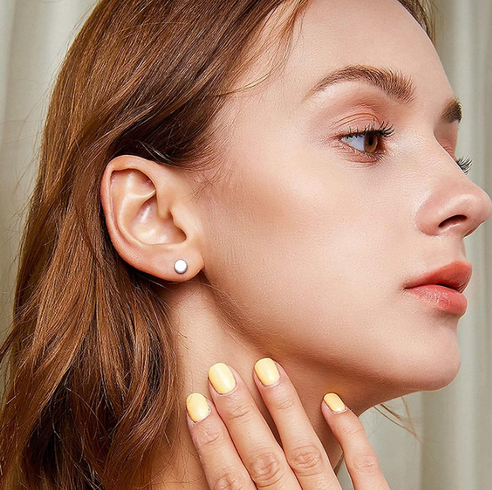 Round Stud Earrings