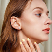4mm Stainless Steel Round Stud Earrings – Classic Silver Tone Studs