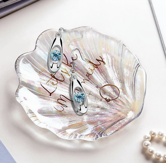 Fashion Crystal Drop Oval Dangle Earrings
